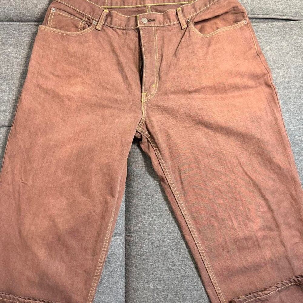 Levi-s Men's Brown and Burgundy Jeans